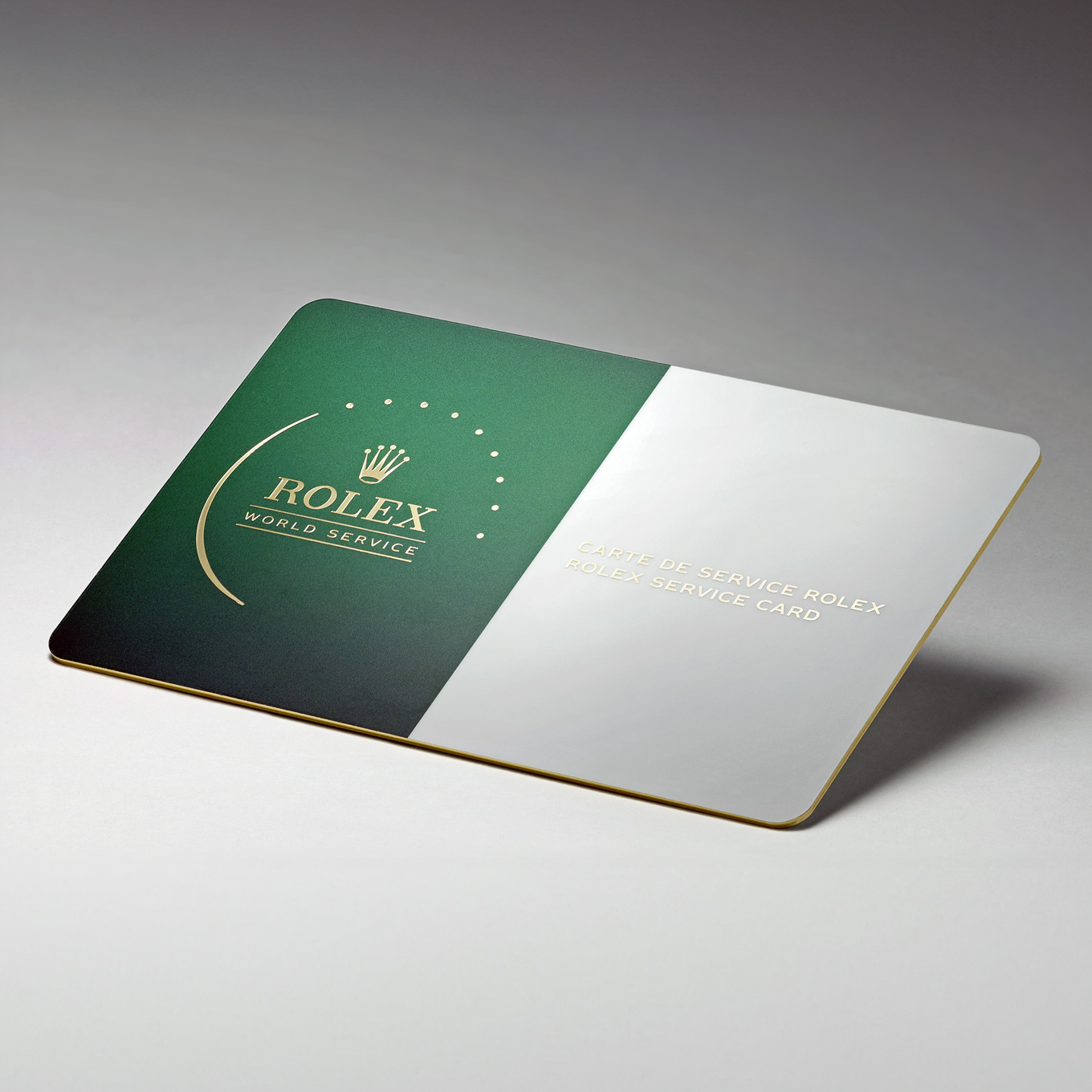 Photograph of the Rolex Service Card