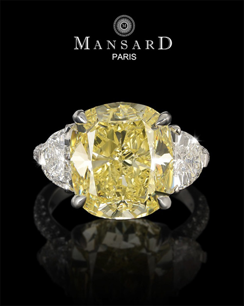 Bague Fancy intense yellow